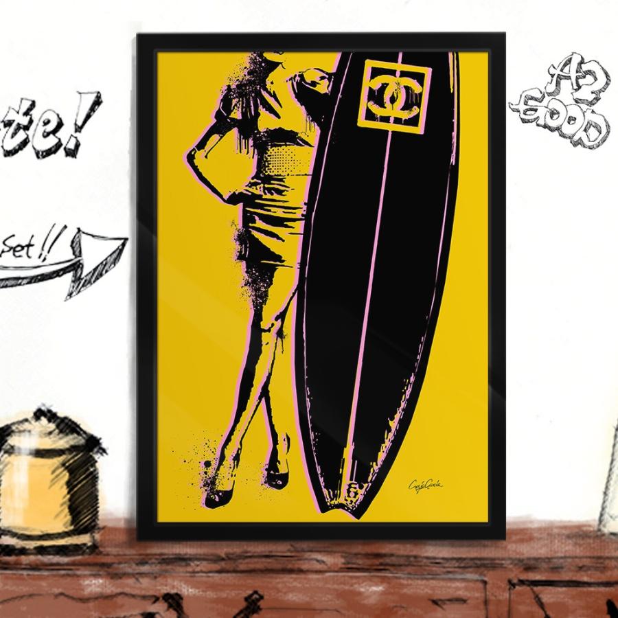 アートポスター ブランド オマージュ シャネル サーフィン クレイグガルシア Choosy 02 完璧