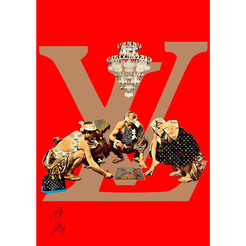 Star Design ポスター A1サイズ アートポスター Louis Vuitton ルイヴィトンモチーフ ポップアート インテリア #wb14｜goodlight