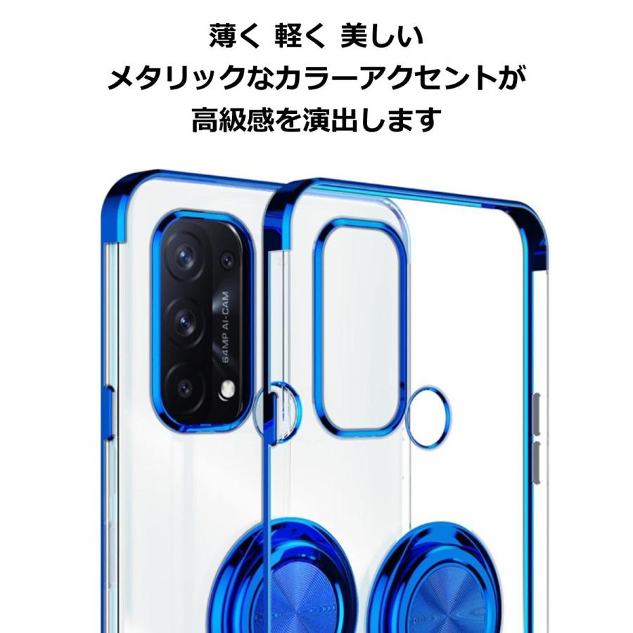 OPPO Reno9A 7A 5A ケース リング ソフト クリア 透明 カバー おしゃれ TPU シンプル オッポ リノ ノレ スマホケース｜goodlike｜02