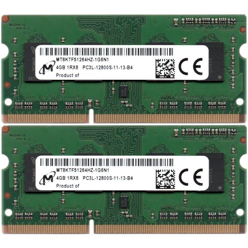 Micron 低電圧メモリ (1.35V) PC3L-12800S (DDR3L-1600) 4GB x 2枚組み 合計8GB SO-DIM