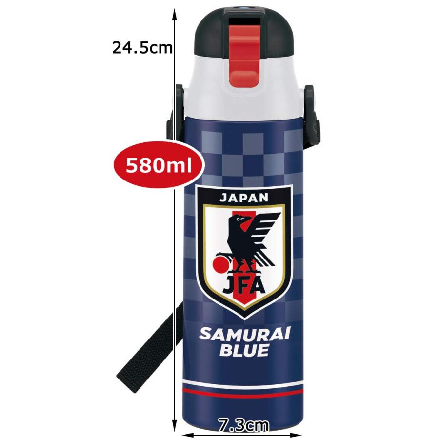 スケーター 直飲み ステンレス 水筒 580ml JFA(侍ブルー) SDC6N