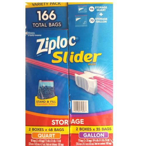 コストコ【Ziploc】ジップロック スライダーバッグ 166枚 コストコ【Ziploc】ジップロック スライダーバッグ 166枚