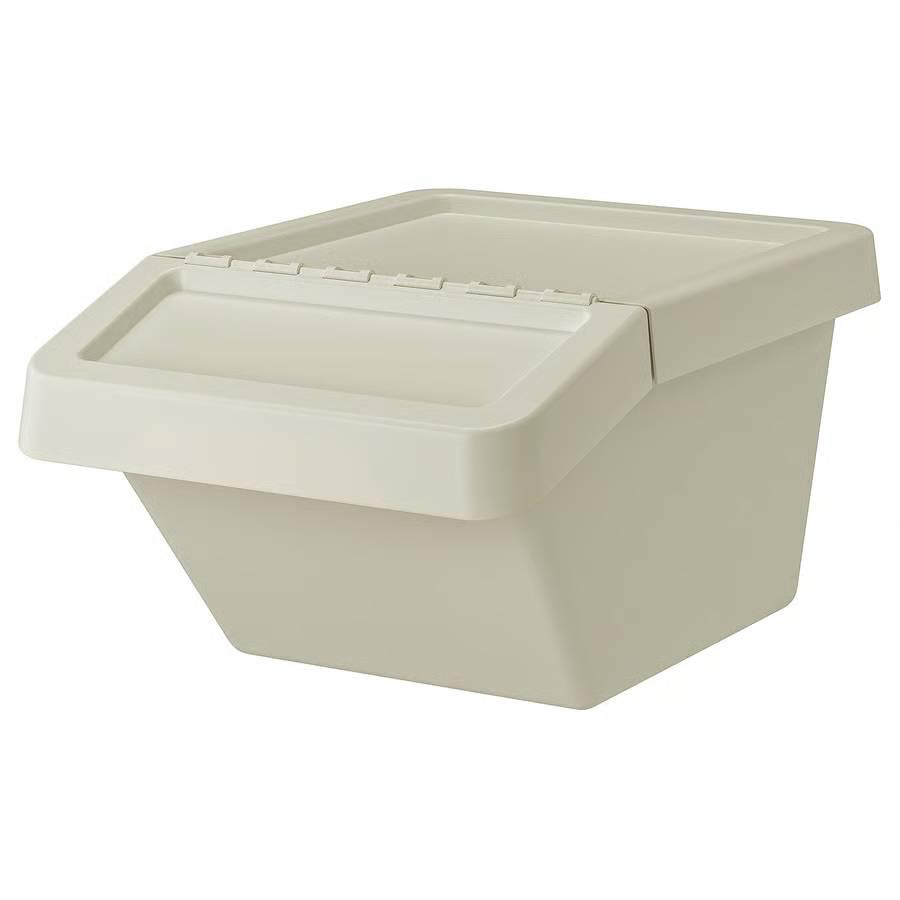 イケア（IKEA） SORTERA 分別ゴミ箱 ふた付, ベージュ37L : goodmall