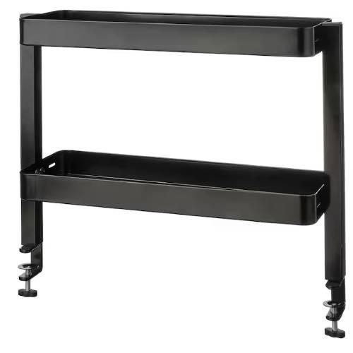 イケア（IKEA） VATTENKAR デスクトップシェルフ, ブラック, 49x15 cm
