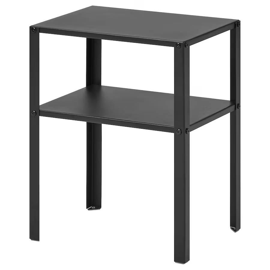 ブラック アイアン製サイドテーブル　IKEA イケア（IKEA） KNARREVIK クナレヴィーク サイドテーブル, ブラック