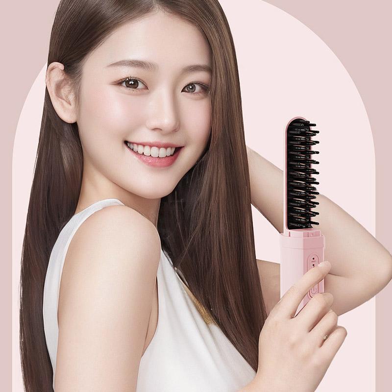 ヘアアイロン ストレートアイロン ブラシ型 コテ 自動OFF マイナスイオン　② 楽天市場】☆限定クーポン☆ヘアアイロン ブラシアイロン