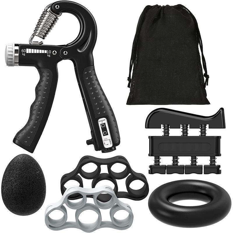 新年の贈り物 ハンドグリップ Rhino 負荷レベル10 60 負荷調節タイプ 6点セット 筋トレ 握力トレーニンググッズセット グリッパー Valley ハンドグリップ Www Sustentec Com Br