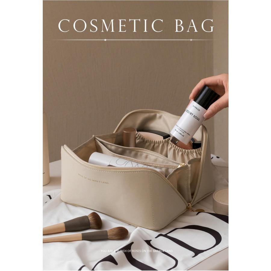 メイクポーチ 化粧ポーチ バニティ 大容量 コスメポーチ  機能的 使いやすい ポーチ おしゃれ かわいい 大きい 大きめ 旅行 プレゼント 収納 自立 |  | 10