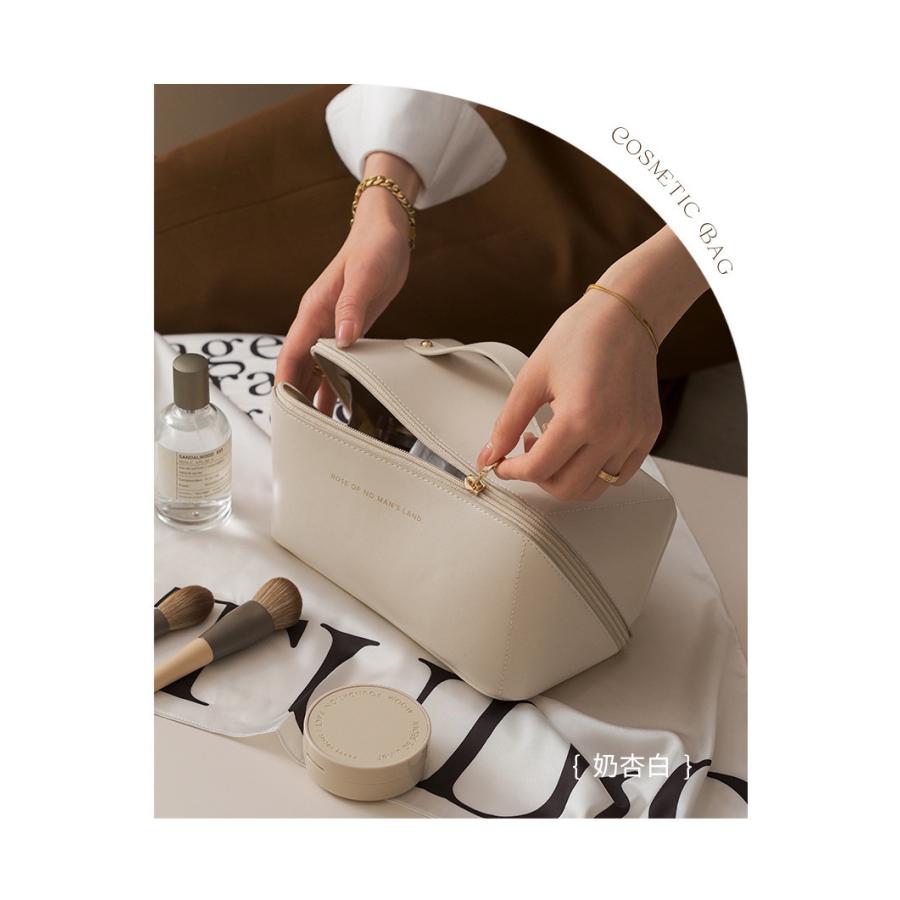 メイクポーチ 化粧ポーチ バニティ 大容量 コスメポーチ  機能的 使いやすい ポーチ おしゃれ かわいい 大きい 大きめ 旅行 プレゼント 収納 自立 |  | 11