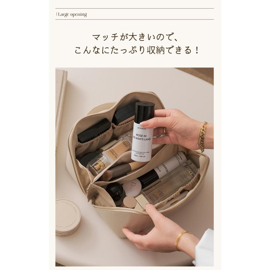メイクポーチ 化粧ポーチ バニティ 大容量 コスメポーチ  機能的 使いやすい ポーチ おしゃれ かわいい 大きい 大きめ 旅行 プレゼント 収納 自立 |  | 12