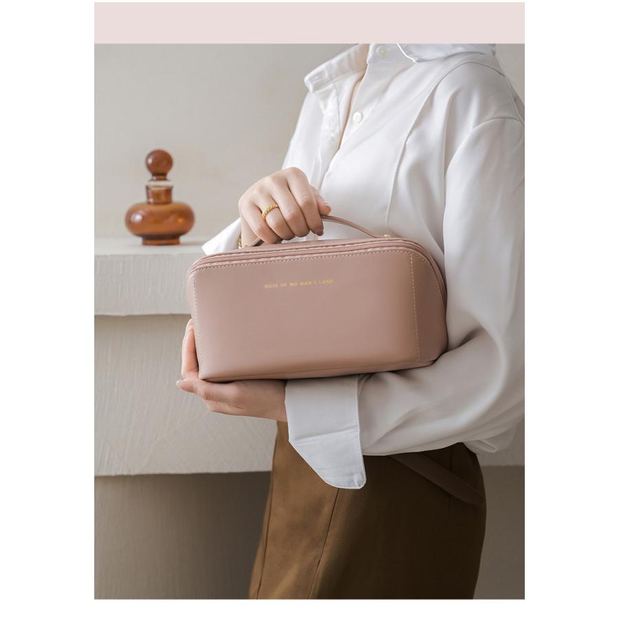 メイクポーチ 化粧ポーチ バニティ 大容量 コスメポーチ  機能的 使いやすい ポーチ おしゃれ かわいい 大きい 大きめ 旅行 プレゼント 収納 自立 |  | 15