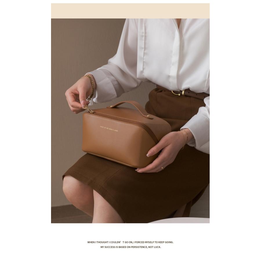 メイクポーチ 化粧ポーチ バニティ 大容量 コスメポーチ  機能的 使いやすい ポーチ おしゃれ かわいい 大きい 大きめ 旅行 プレゼント 収納 自立 |  | 02