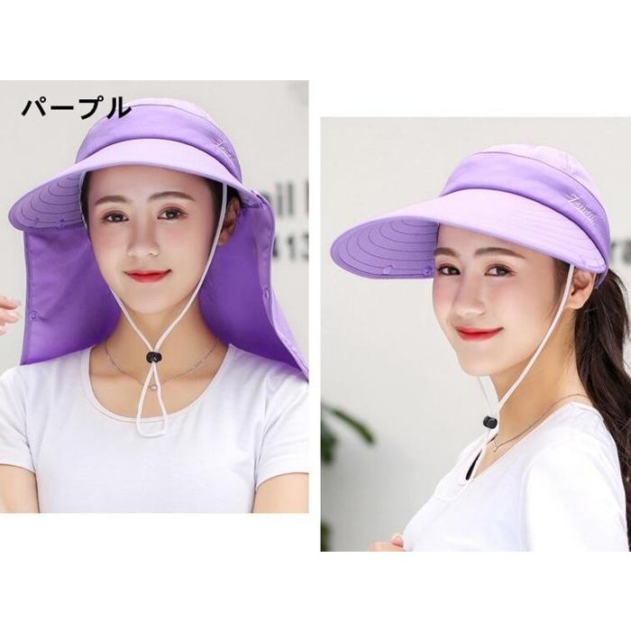 つば広帽子 レディース  日焼け止め UVカット 一部即納 折りたたみ ホコリよけ ガーデニング帽子 着脱可能 日焼け止め 紫外線対策 日よけ帽子 遮光 |  | 17