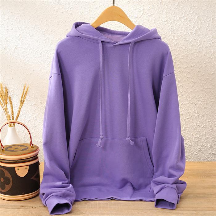 【美品、未使用】オシャレなパーカー パーカー プルオーバーパーカー レディース 体型カバー 9色 無地