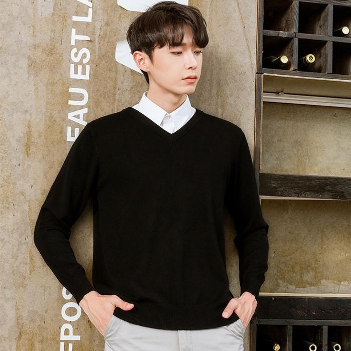 ニットセーター メンズ クルーネック Vネック 2type 長袖 トップス プルオーバー 無地 シンプル 秋冬 代引不可 |  | 28