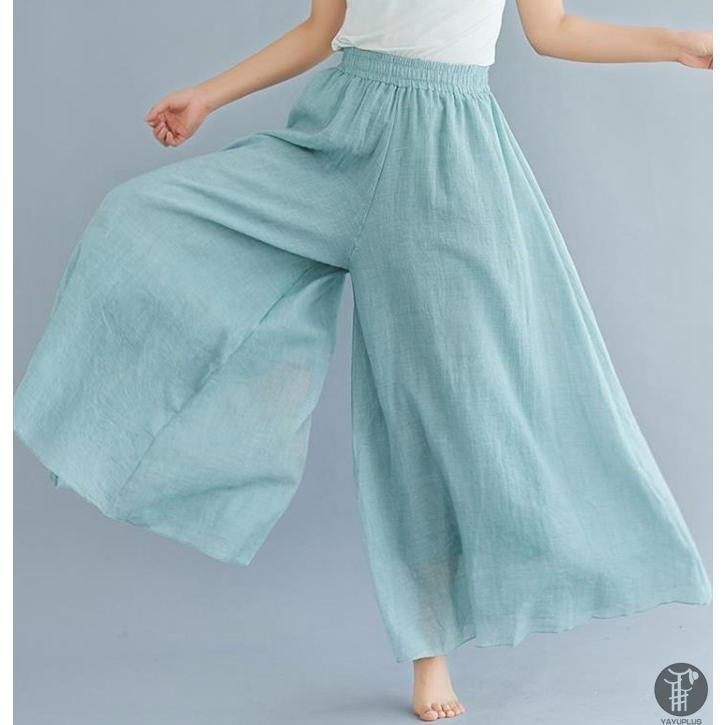 ワイドパンツ 麻風 綿麻混 フレアワイドパンツ レデイース ガウチョパンツ スカーチョ リネン ロングパンツ リネンパンツ 代引不可 |  | 20