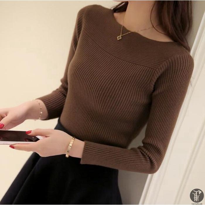 ニット ボートネック リブ編み タイト レデイース セーター シンプル インナー 秋 春 冬 新作 |  | 22