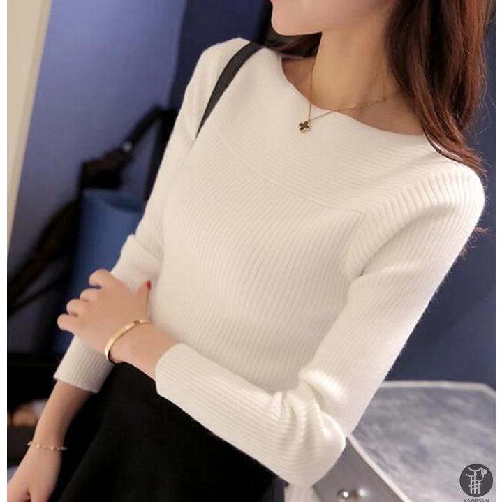 ニット ボートネック リブ編み タイト レデイース セーター シンプル インナー 秋 春 冬 新作 |  | 14