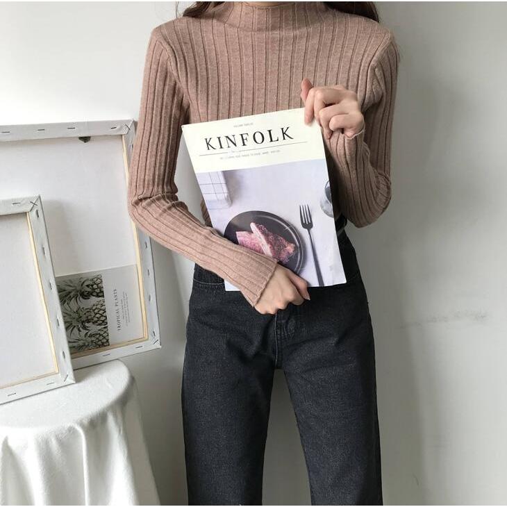 ニットセーター 長袖 レディース リブ タートルネック トップス セーター リブ ハイネック 伸縮性 暖か 秋冬服 着痩せ 新作 代引不可 |  | 18