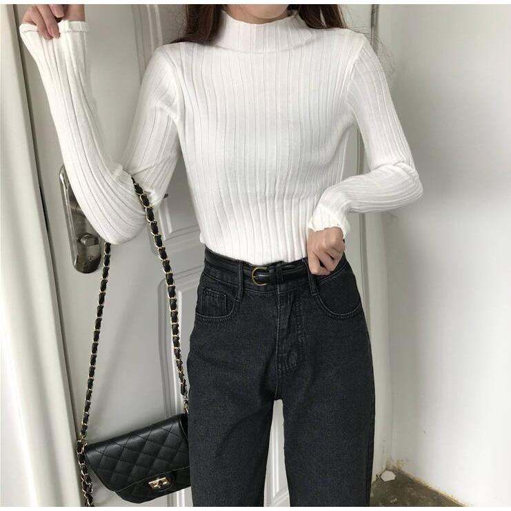 ニットセーター 長袖 レディース リブ タートルネック トップス セーター リブ ハイネック 伸縮性 暖か 秋冬服 着痩せ 新作 代引不可 |  | 11