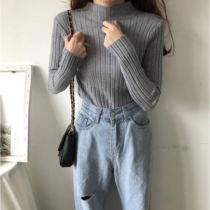 ニットセーター 長袖 レディース リブ タートルネック トップス セーター リブ ハイネック 伸縮性 暖か 秋冬服 着痩せ 新作 代引不可 |  | 13