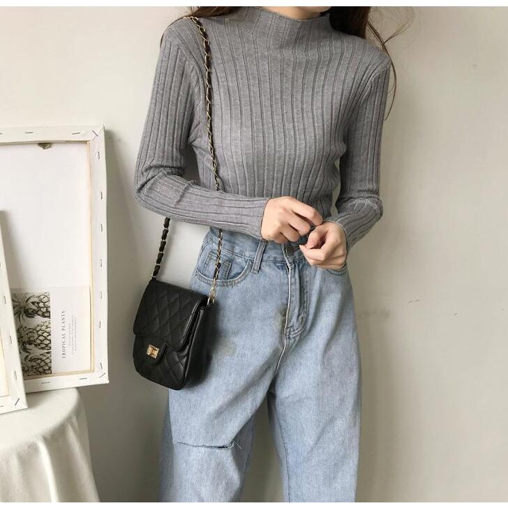 ニットセーター 長袖 レディース リブ タートルネック トップス セーター リブ ハイネック 伸縮性 暖か 秋冬服 着痩せ 新作 代引不可 |  | 14