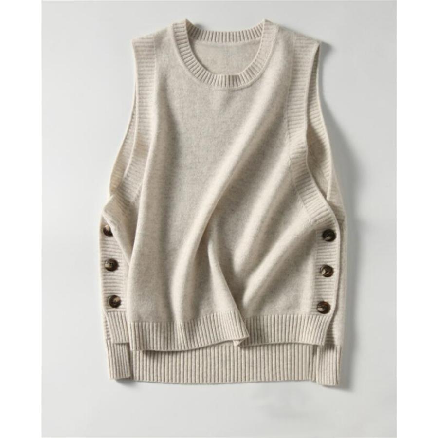 ニットベスト レディース トップス 女性 ノースリーブ セーター uネック コーデ カジュアル 女性 おしゃれ ファッション 秋冬新作 |  | 11