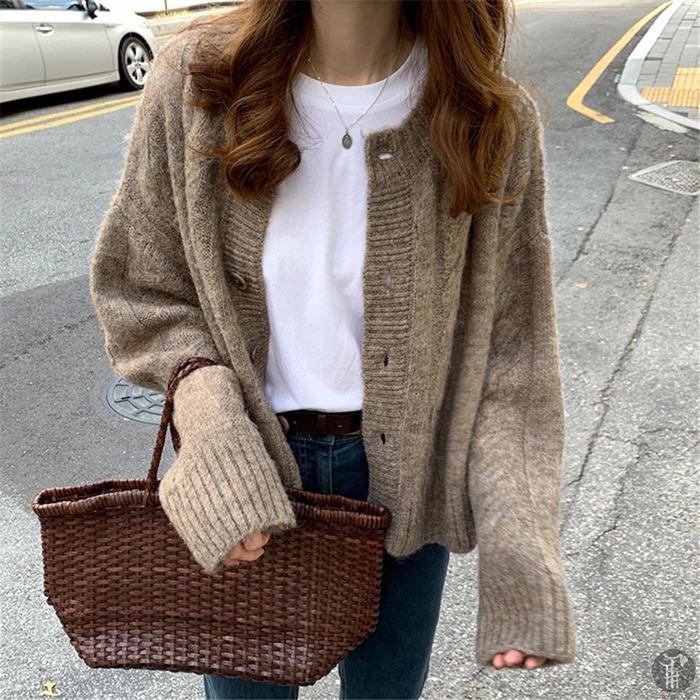カーディガン ニットカーディガン レディース ニット トップス アウター 長袖 秋冬 |  | 09