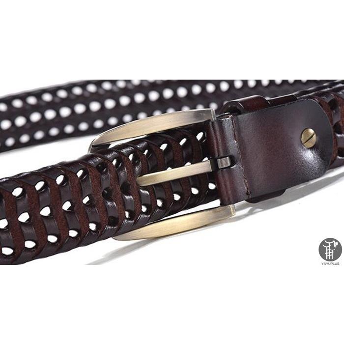 ベルト 本革 牛革 男女兼用 メッシュベルト 編みベルト メッシュ 無段階 メンズ レディース ビジネス  代引不可 |  | 16