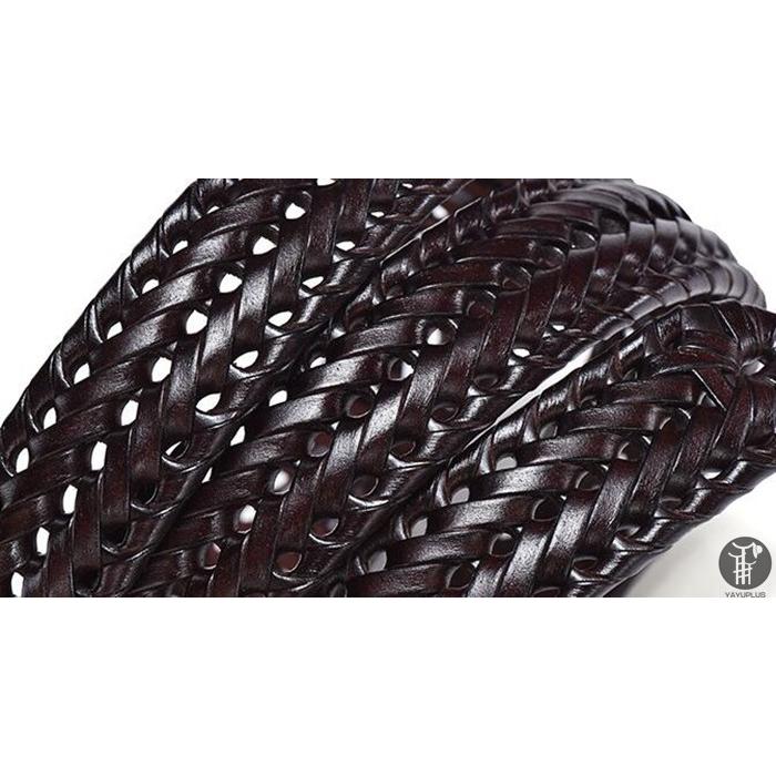 ベルト 本革 牛革 男女兼用 メッシュベルト 編みベルト メッシュ 無段階 メンズ レディース ビジネス  代引不可 |  | 17