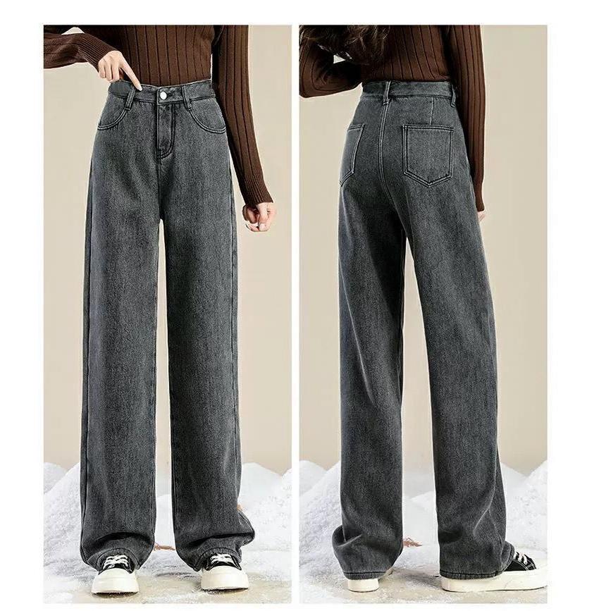 デニムパンツ レディース 裏起毛 ジーンズ ゆったり 厚手 裏起毛パンツ ストレート 保温 ジーパン 防寒 暖かい ワイドパンツ |  | 14