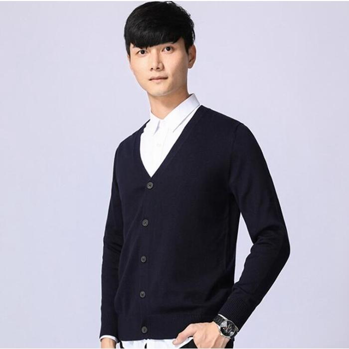 カーディガン メンズ カーデ 秋 トップス ニットカーディガン ニット ビジネス 冷房対策 Vネック 無地 長袖 柔らか 代引不可 |  | 07