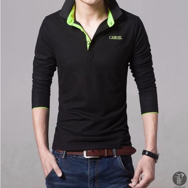 ポロシャツ メンズ シャツ 長袖ポロシャツ バイカラー クールビズ 無地 ポロ 長袖 shirt アメカジ 制服 スポーツ 代引不可 |  | 11