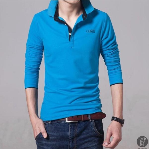 ポロシャツ メンズ シャツ 長袖ポロシャツ バイカラー クールビズ 無地 ポロ 長袖 shirt アメカジ 制服 スポーツ 代引不可 |  | 13