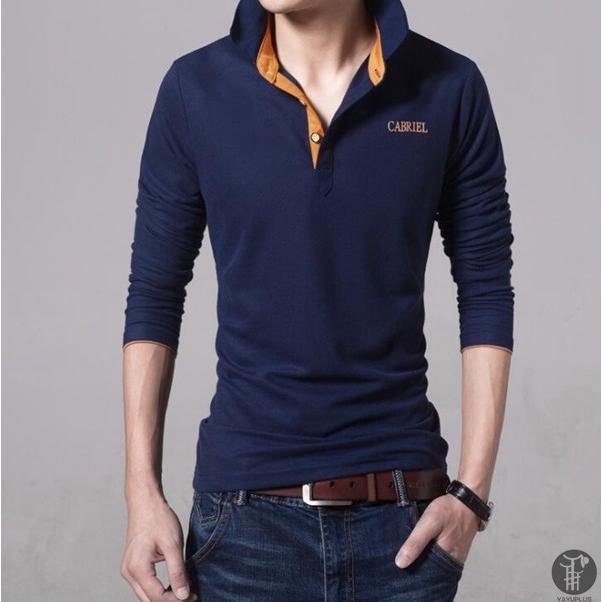 ポロシャツ メンズ シャツ 長袖ポロシャツ バイカラー クールビズ 無地 ポロ 長袖 shirt アメカジ 制服 スポーツ 代引不可 |  | 14