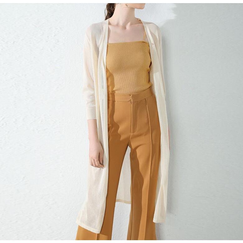 カーディガン 夏 ロング レディース スリット 羽織り 涼しい 春 夏 体型カバー 大きいサイズ 日よけ対策 UVカット ニットソー 紫外線対策 |  | 16