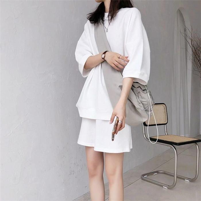 上下セット セットアップ ゆったり Ｔシャツ ショートパンツ ルームウェア 部屋着 スポーツウェア 涼しい 夏 |  | 09