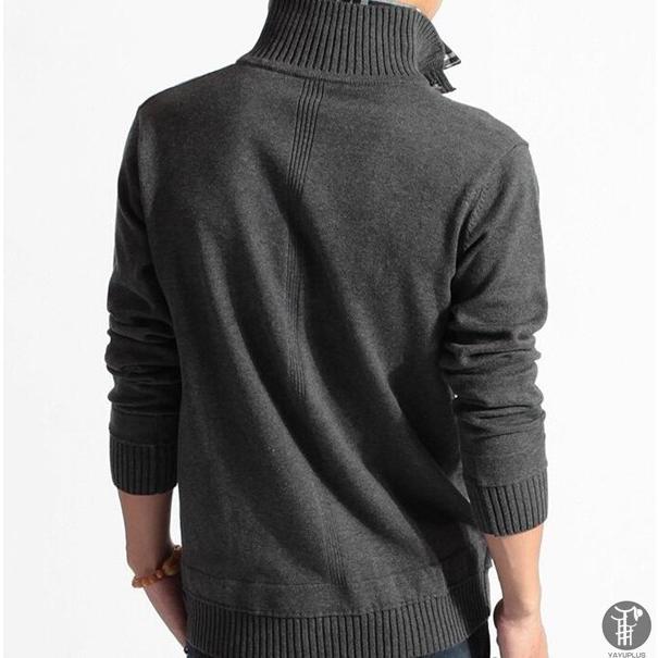 Vネックニットセーター ニット メンズ プルオーバー セーター 重ね着風 ニットウェア Vネック 無地 トップス 長袖 春 大人 　 |  | 06