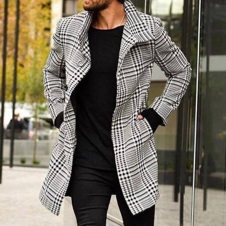 チェックコート メンズ チェスターコート ステンカラー コート ツイード チェック アウター おしゃれ キレイめ カジュアル 通勤 通学 Jiashang05 Goodplus グッドプラス 通販 Yahoo ショッピング