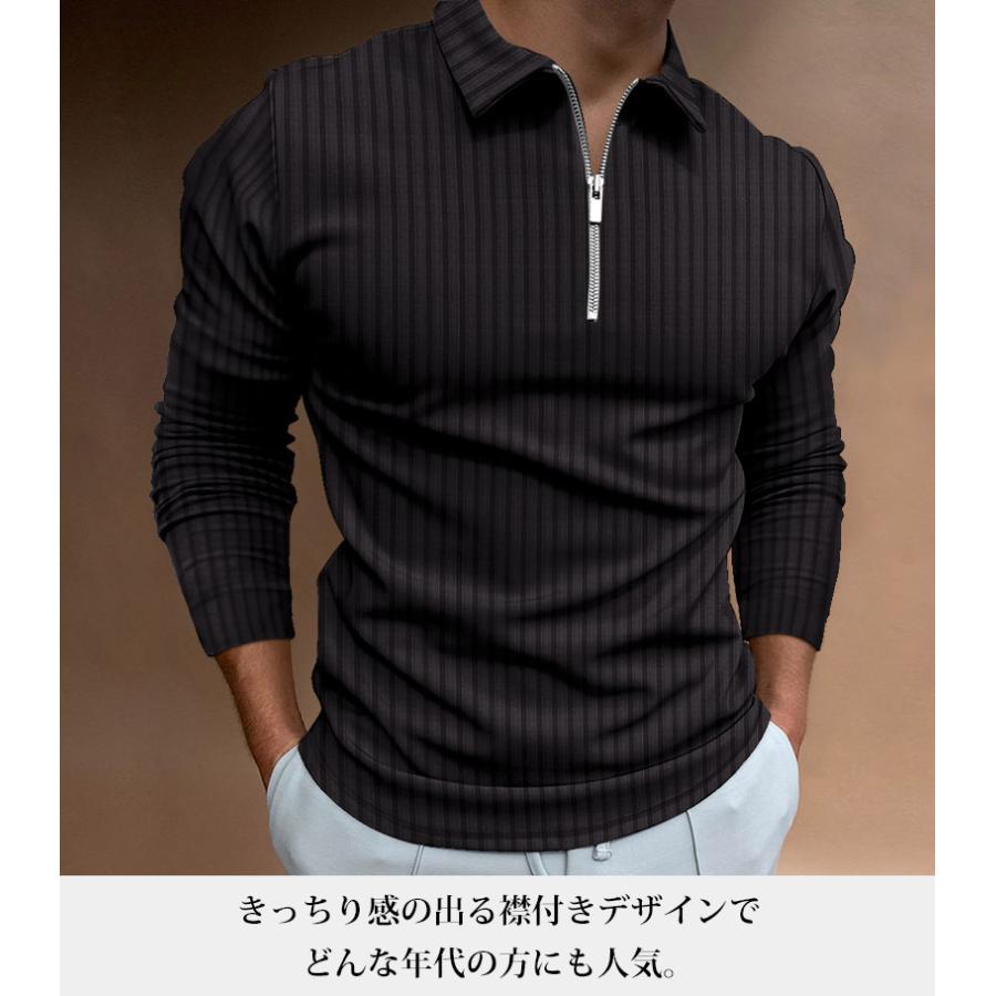 ゴルフウェア メンズ ポロシャツ ゴルフ 長袖 ハーフジップ トレーナー スポーツ tシャツ カジュアル トップス 襟付き |  | 09