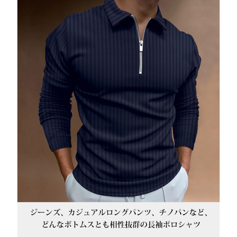 ゴルフウェア メンズ ポロシャツ ゴルフ 長袖 ハーフジップ トレーナー スポーツ tシャツ カジュアル トップス 襟付き |  | 11