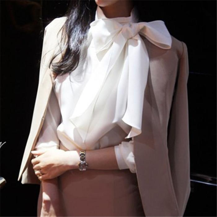 リボンブラウス レディース 長袖 フォーマル 卒業式 入園式 ブラウス シフォンシャツ 面接 七五三 40代 50代 |  | 11