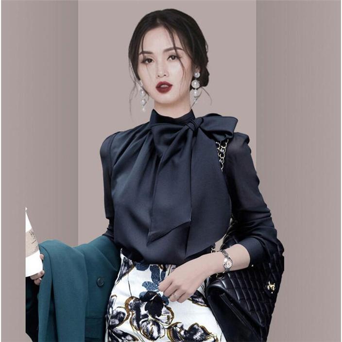 リボンブラウス レディース 長袖 フォーマル 卒業式 入園式 ブラウス シフォンシャツ 面接 七五三 40代 50代 |  | 07