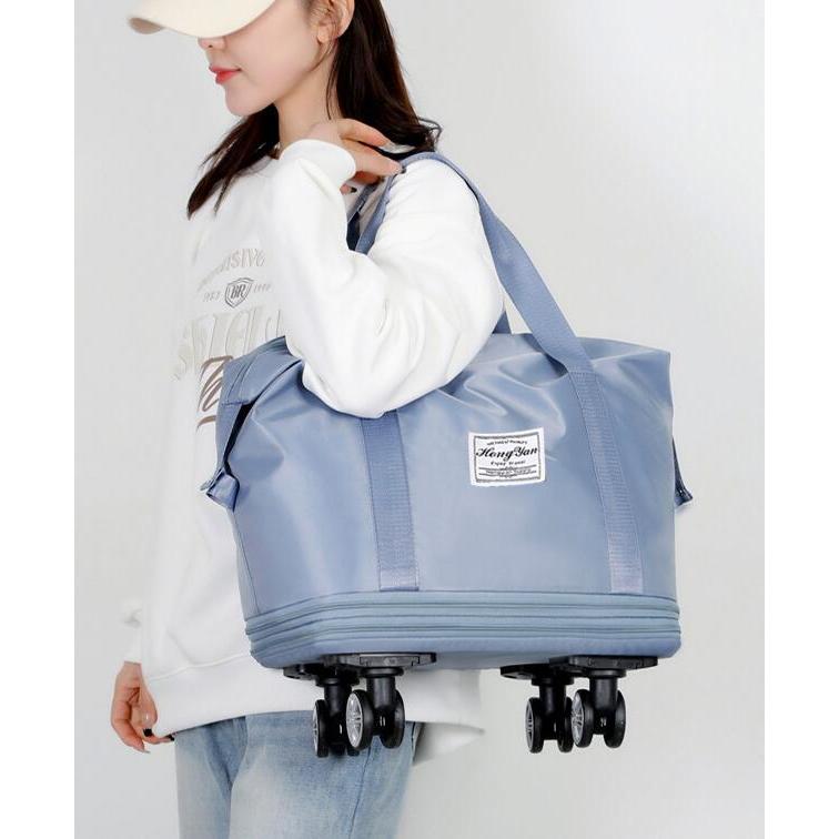 ボストンバッグ キャリーバッグ ショッピングカート 4輪 横押し 折りたたみ 軽量 旅行カバン 大容量 機内持ち込み 防水 撥水加工 プレゼント |  | 06