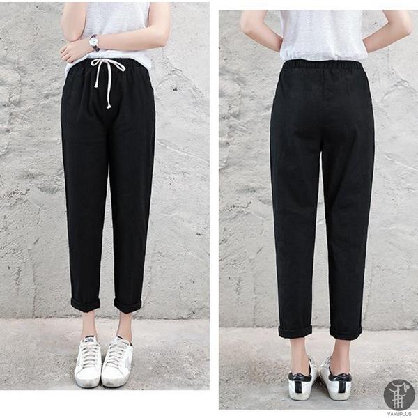 レギパン パンツ 9分丈麻綿パンツ 無地 麻綿パンツ 美脚 カジュアルパンツ ボトムス ロングズボン 体型カバー リラックス 代引不可 |  | 11
