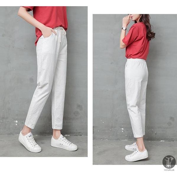 レギパン パンツ 9分丈麻綿パンツ 無地 麻綿パンツ 美脚 カジュアルパンツ ボトムス ロングズボン 体型カバー リラックス 代引不可 |  | 12