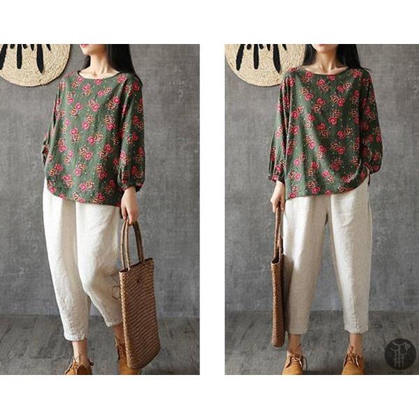 レギパン パンツ 9分丈麻綿パンツ 無地 麻綿パンツ 美脚 カジュアルパンツ ボトムス ロングズボン 体型カバー リラックス 代引不可 |  | 06