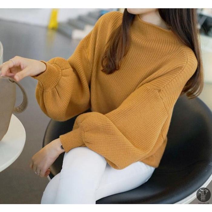 ニットセーター レディース トップス 長袖 ドルマンスリーブ プルオーバー 無地 セーター ニットソー ハイネック |  | 12