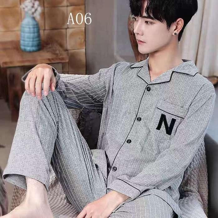 定価3万以上◾️新品◾️MAISON DU SOIR ナイトウェア上下セット P26 ルームウェア 寝巻き 疲労軽減 肌触り 綿 メンズ 長袖 春 夏 秋 上着前