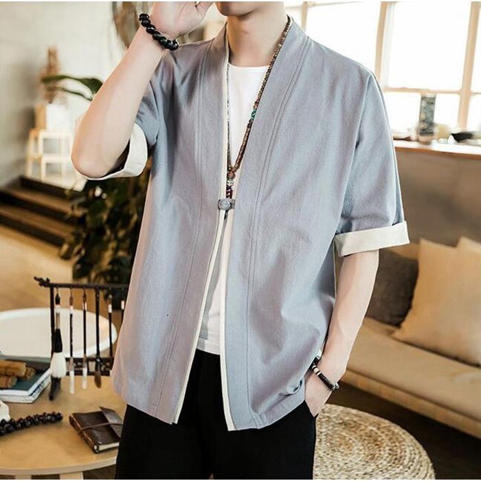 カーディガン 薄手 五分袖 メンズ アウター 綿麻 羽織 トップス 上着 コーデ おしゃれ 夏 代引不可 |  | 18